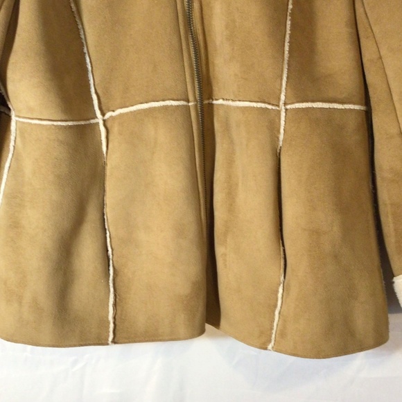 Coaco New York coat women’s size Small brown faux suede western hippie BoHo - Picture 4 of 10